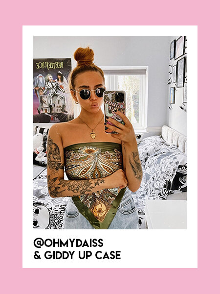 Influencer @ohmydaiss with Giddy Up Cowgirl iPhone Case