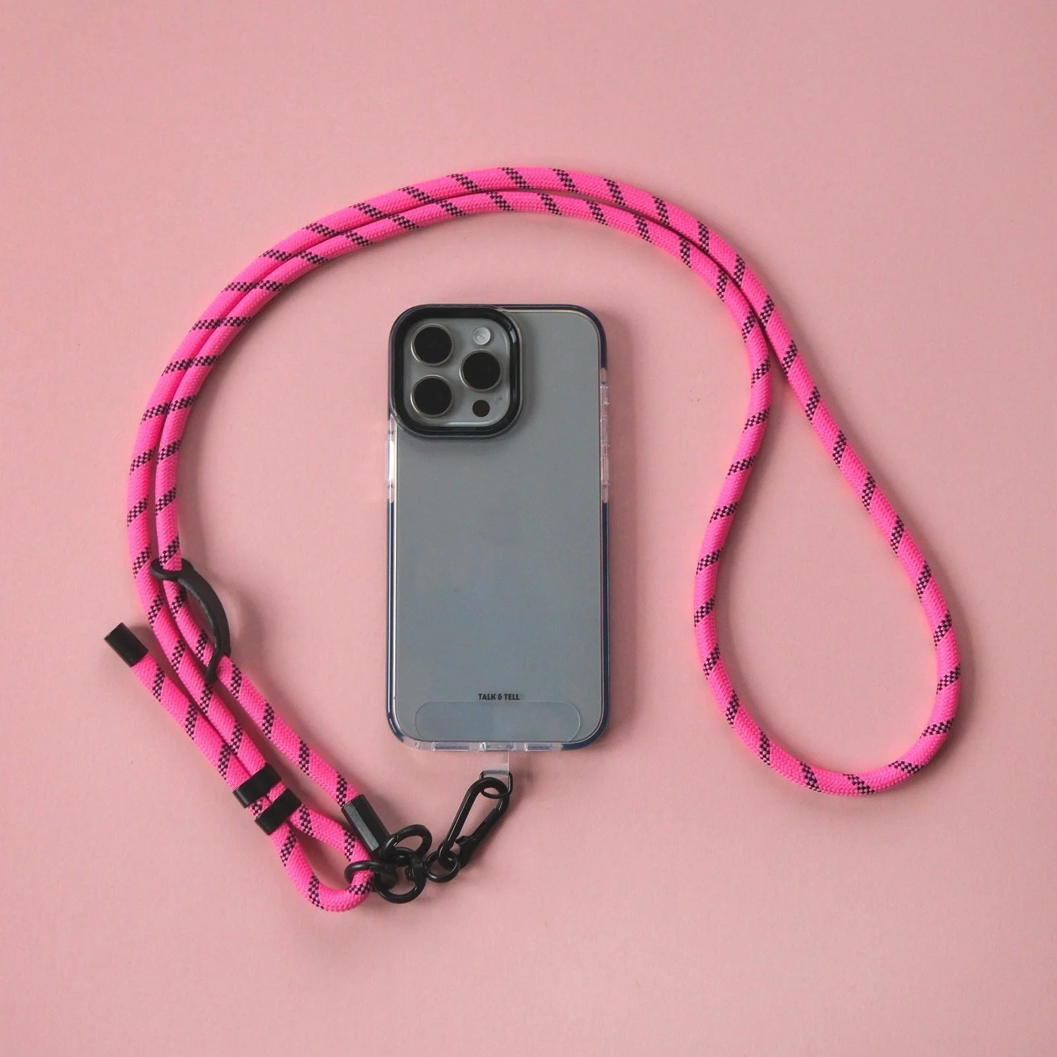 Pink & Black Stripe Strap