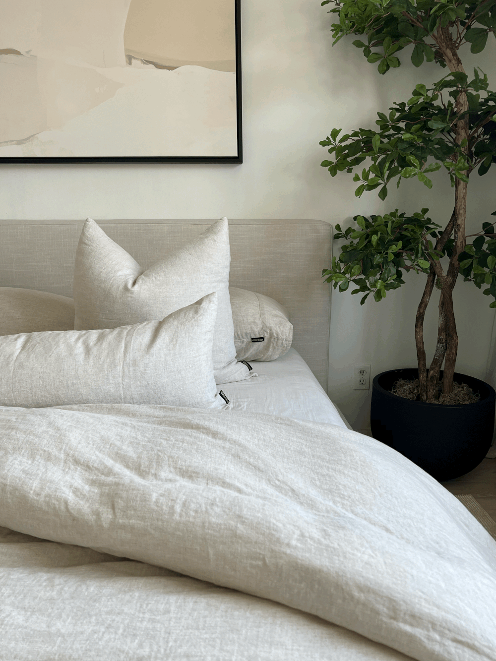 The Chai Linen Duvet Cover Set — Modish Decor Pillows
