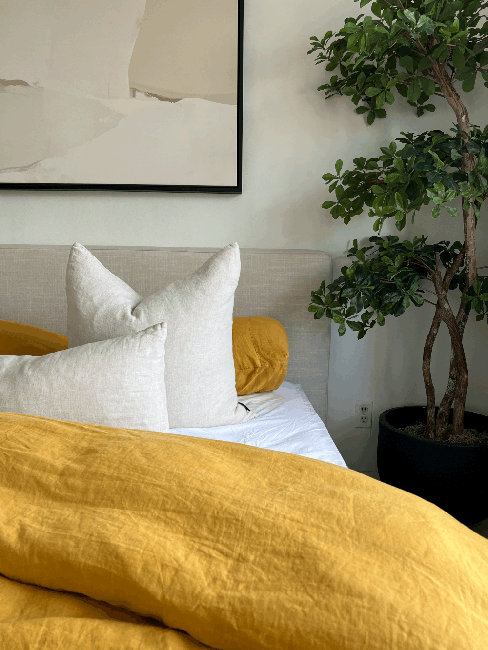 What Color Throw Pillows For White Bedding The Birch Linen Duvet