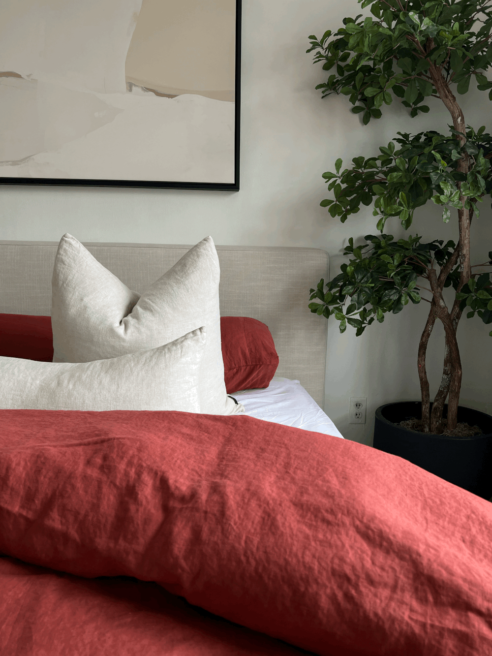 The Ruby Linen Duvet Cover set — Modish Decor Pillows