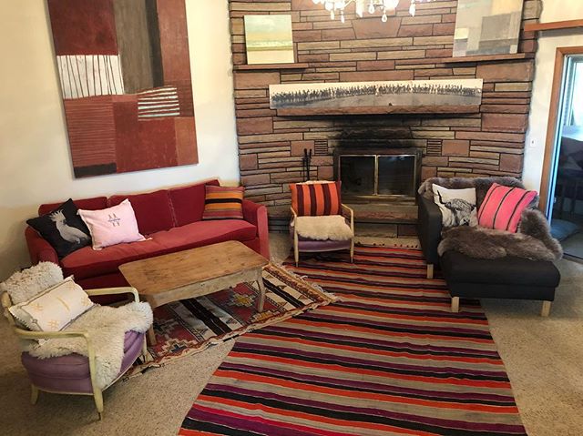 Pretty happy with my Moroccan rugs and cushions we made from rugs #morocco #cushions #stripes #interiordesign #rugcushion #lovemorocco