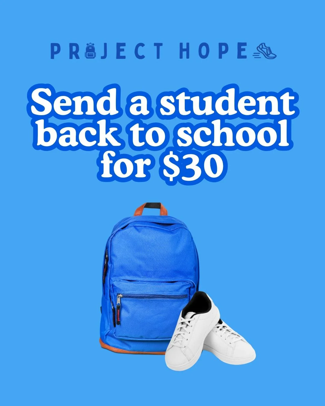 Help send students walk into school with confidence!  Every $30 sends a student to Project Hope. ✨🎒👟 Swipe for a story that makes it all worth it!!

Link in bio to donate! 

About Project Hope:
In the 15th annual Project Hope Back-to-School Giveawa