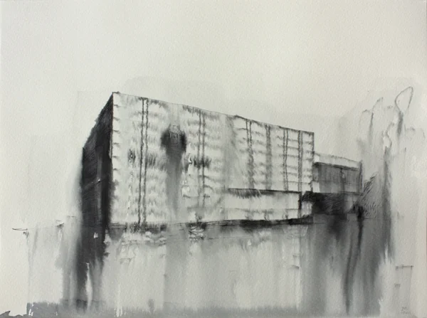 Fantasmagoría II , 2012, tinta sobre papel, 30 x 40 cm.