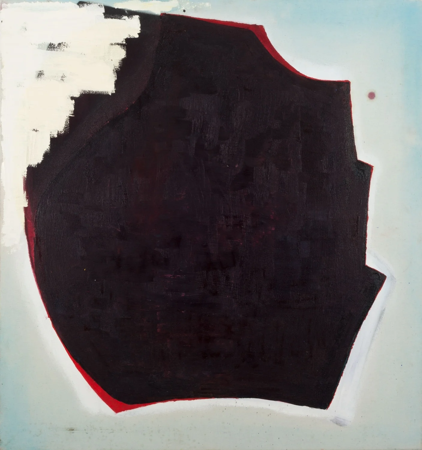 Aforismo 11-A , 2014, óleo, acrílico, témpera y pintura en aerosol sobre tela, 80 x 85 cm.