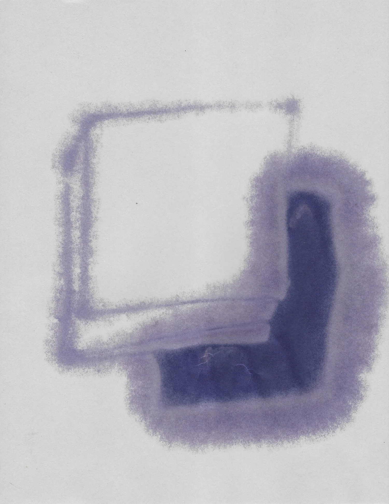 Terre des hommes , 2017, tonner sobre papel, 28 x 22 cm.