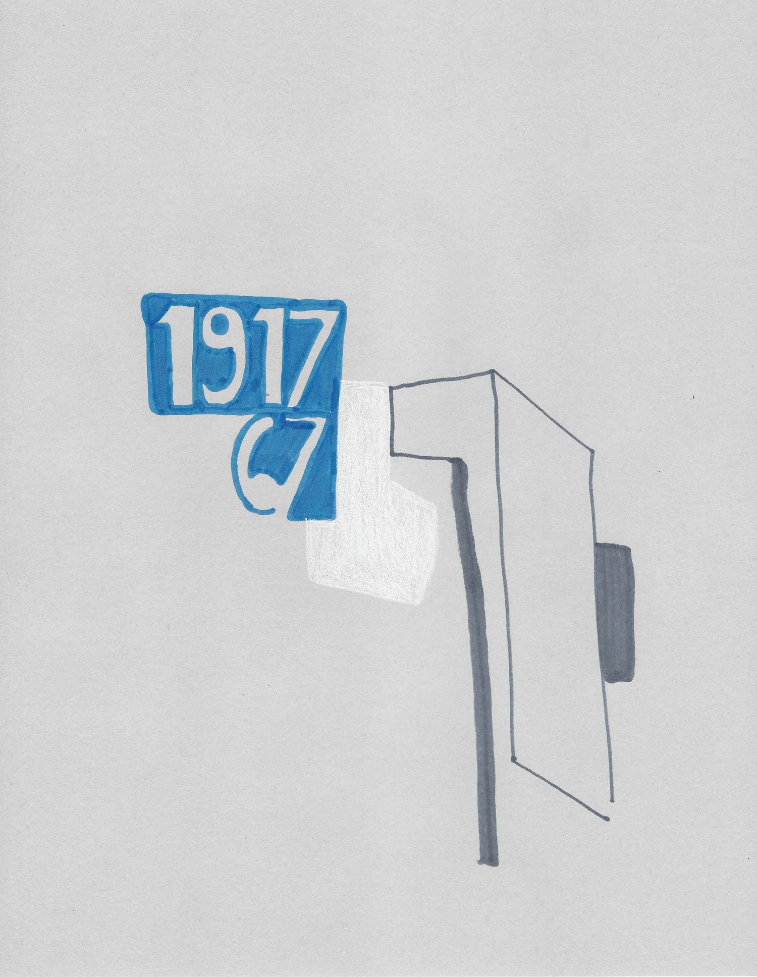 Terre des hommes , 2017, tinta sobre papel, 28 x 22 cm.