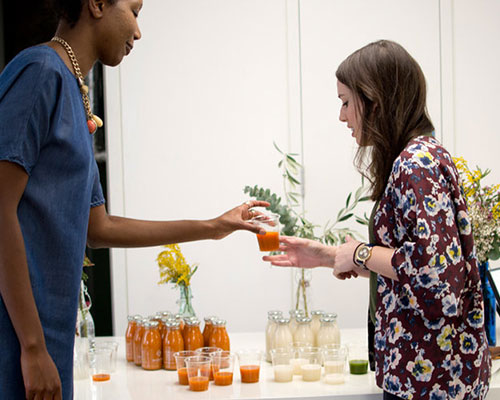 Healthy smoothie demonstration at employee wellbeing day.jpg