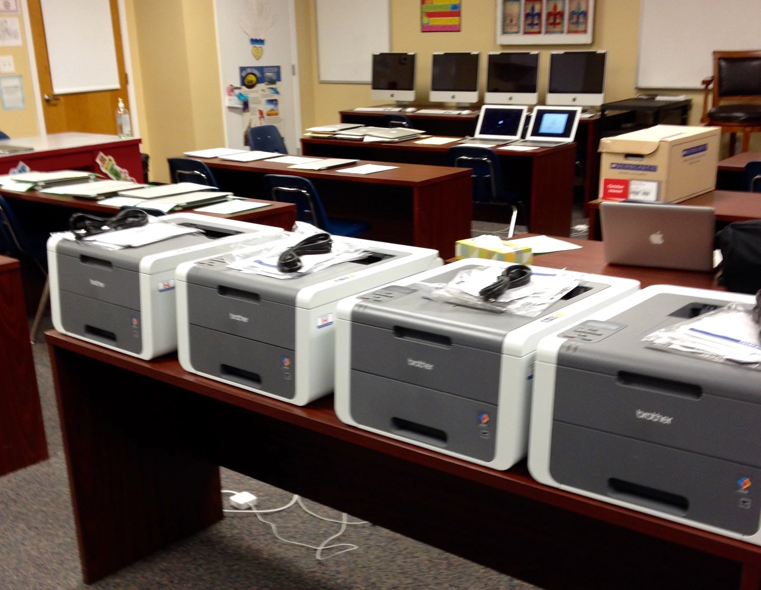 Installed a computer lab in a local private school.