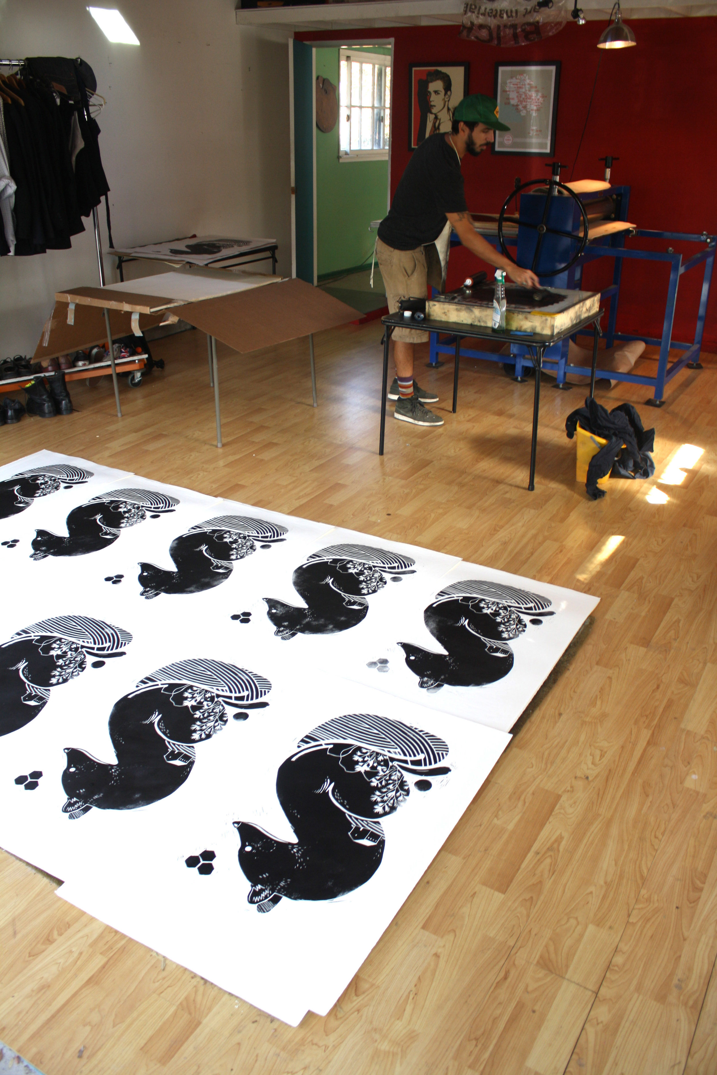 Artist Mateu Velasco Prints a Series of Block Prints - Spring 2014