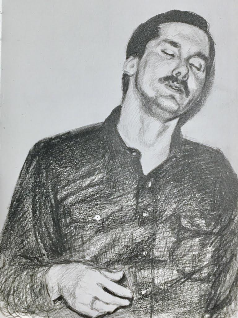 Maybe Your Kids Will Look Like You Did When You Were 33, But You Never Will - $200 - Graphite on Paper, 9'' x 12'' UNFRAMED.