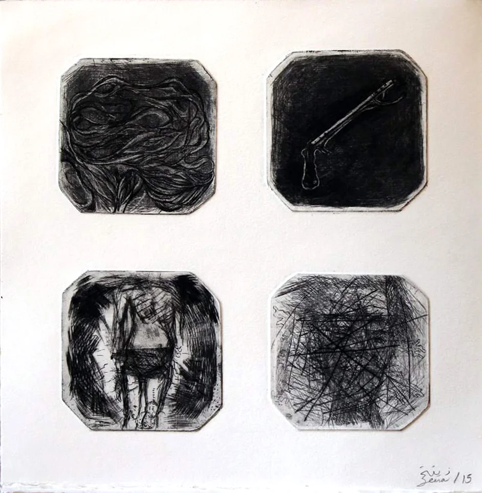 Captured - $100 - Engraving on Paper - 10'' x 10'' UNFRAMED.