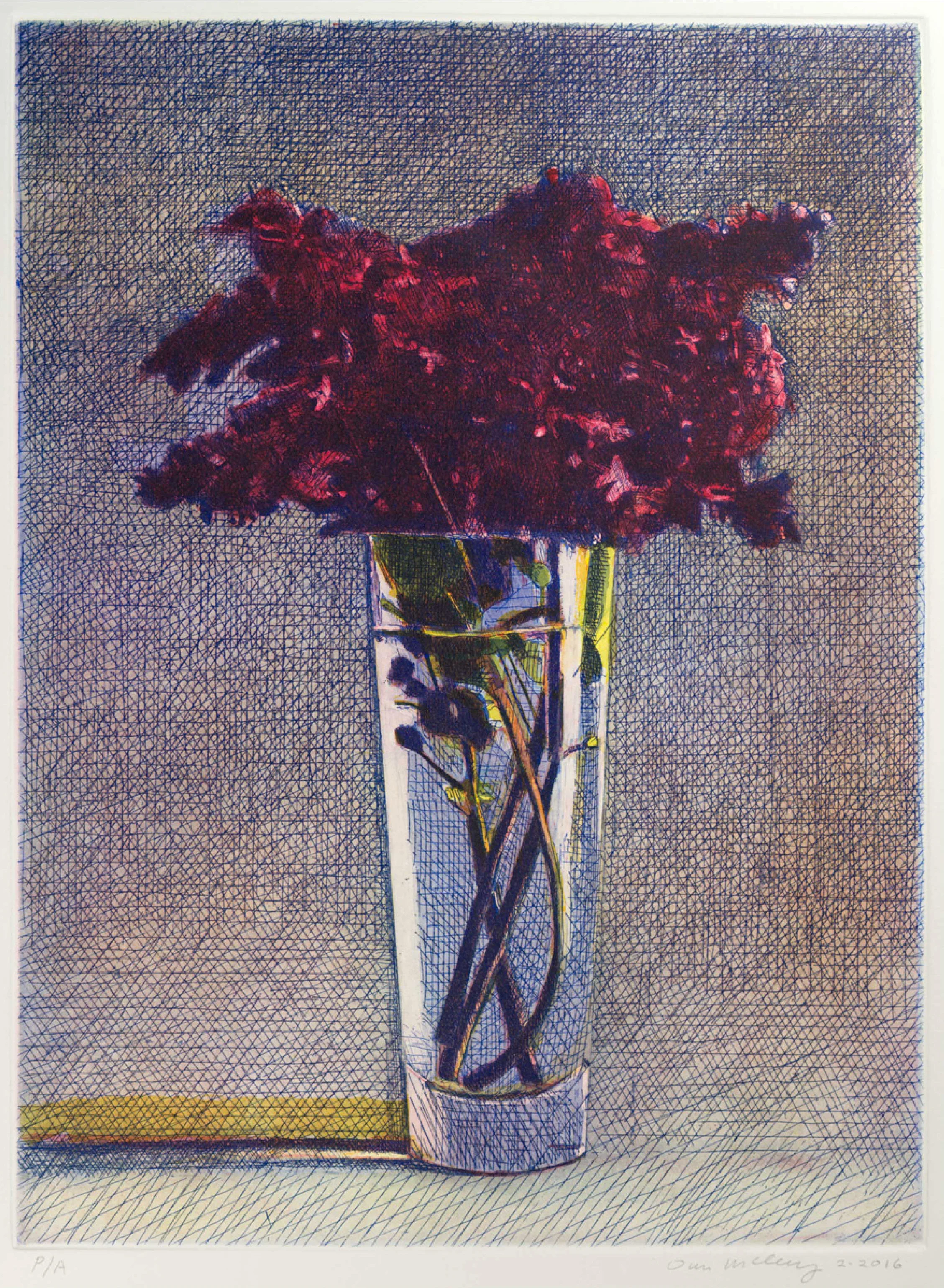 Lilacs - $1000 , Color Etching on Paper, 11.5'' x 15.5'' UNFRAMED. Edition of 25. 1 available. 