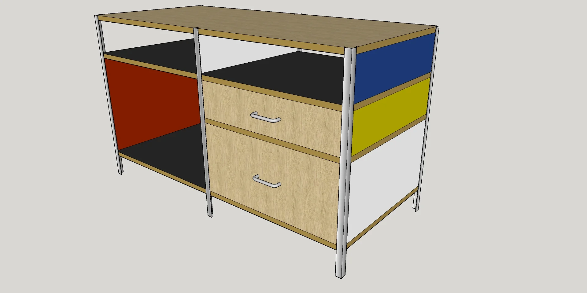 Storage unit - inspired by the iconic stylings Eames storage unit.