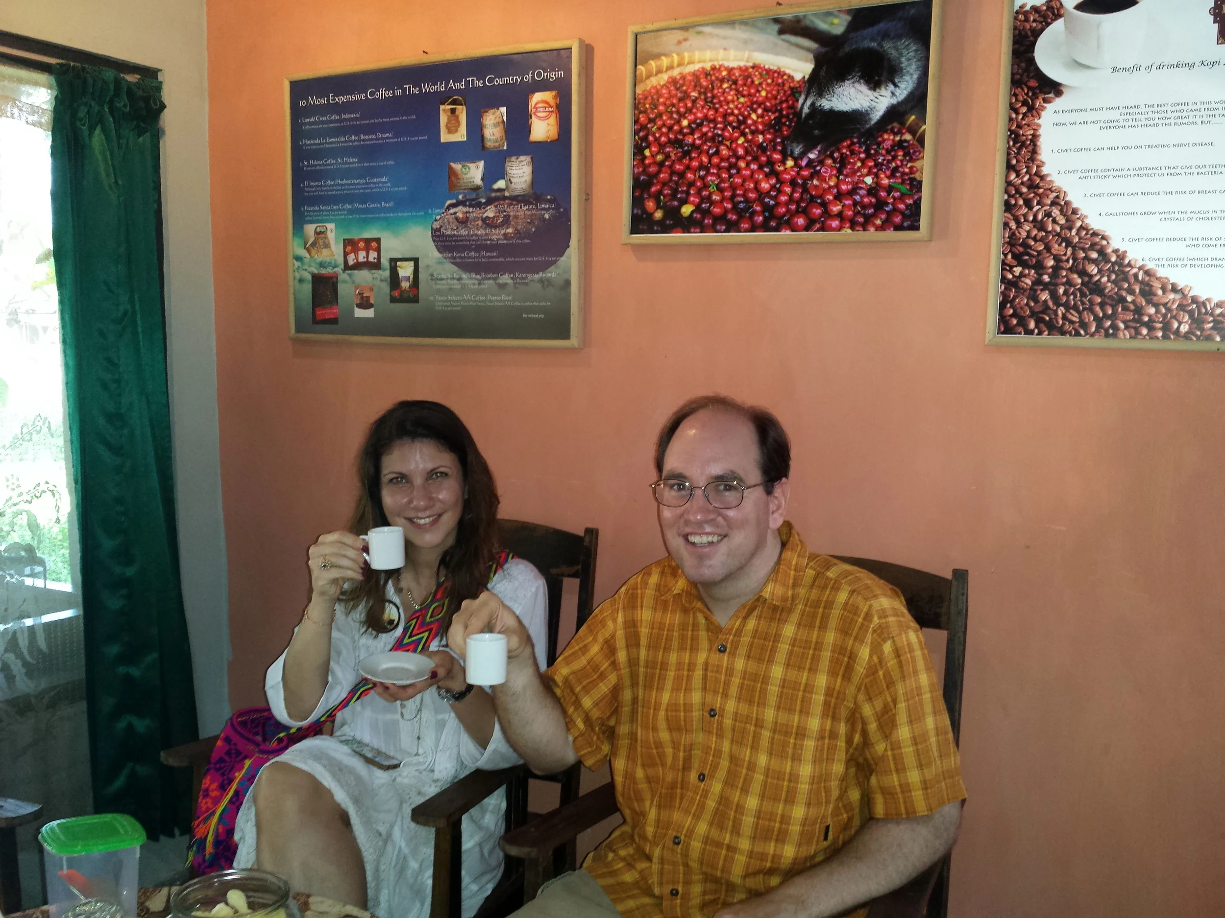 Sampling kopi luwak near Borobudur