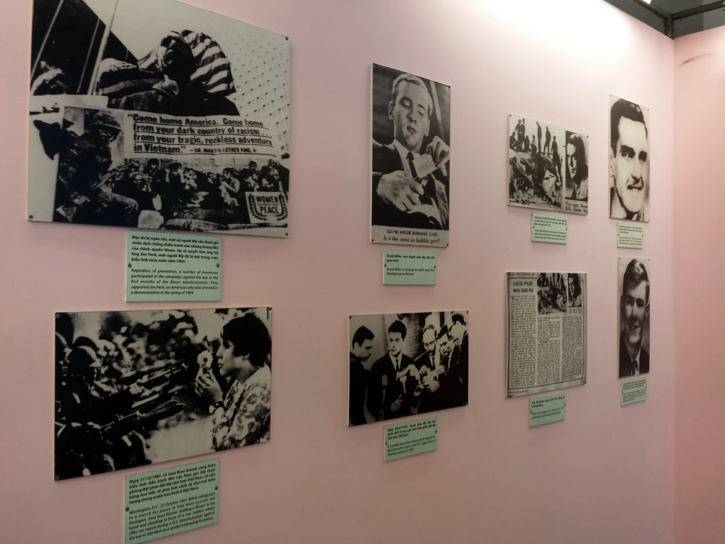 One wing portrayed the global protests against the war.