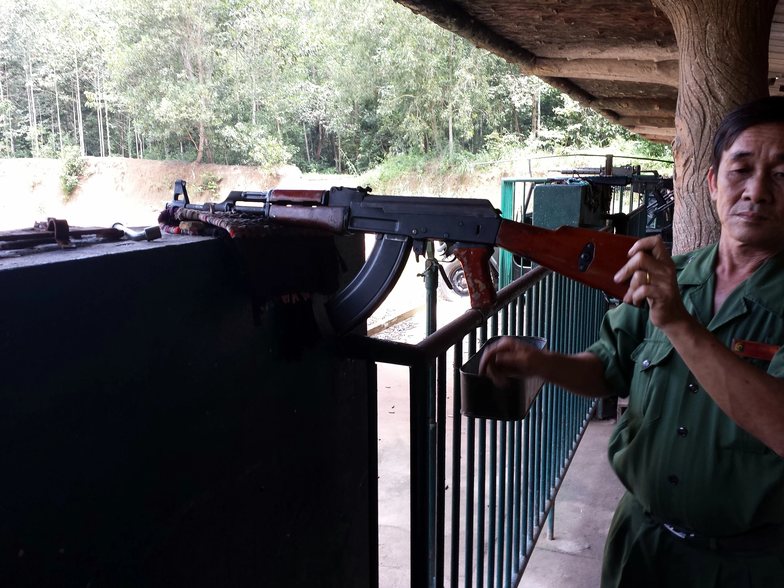 I fired this AK-47 at the range there.