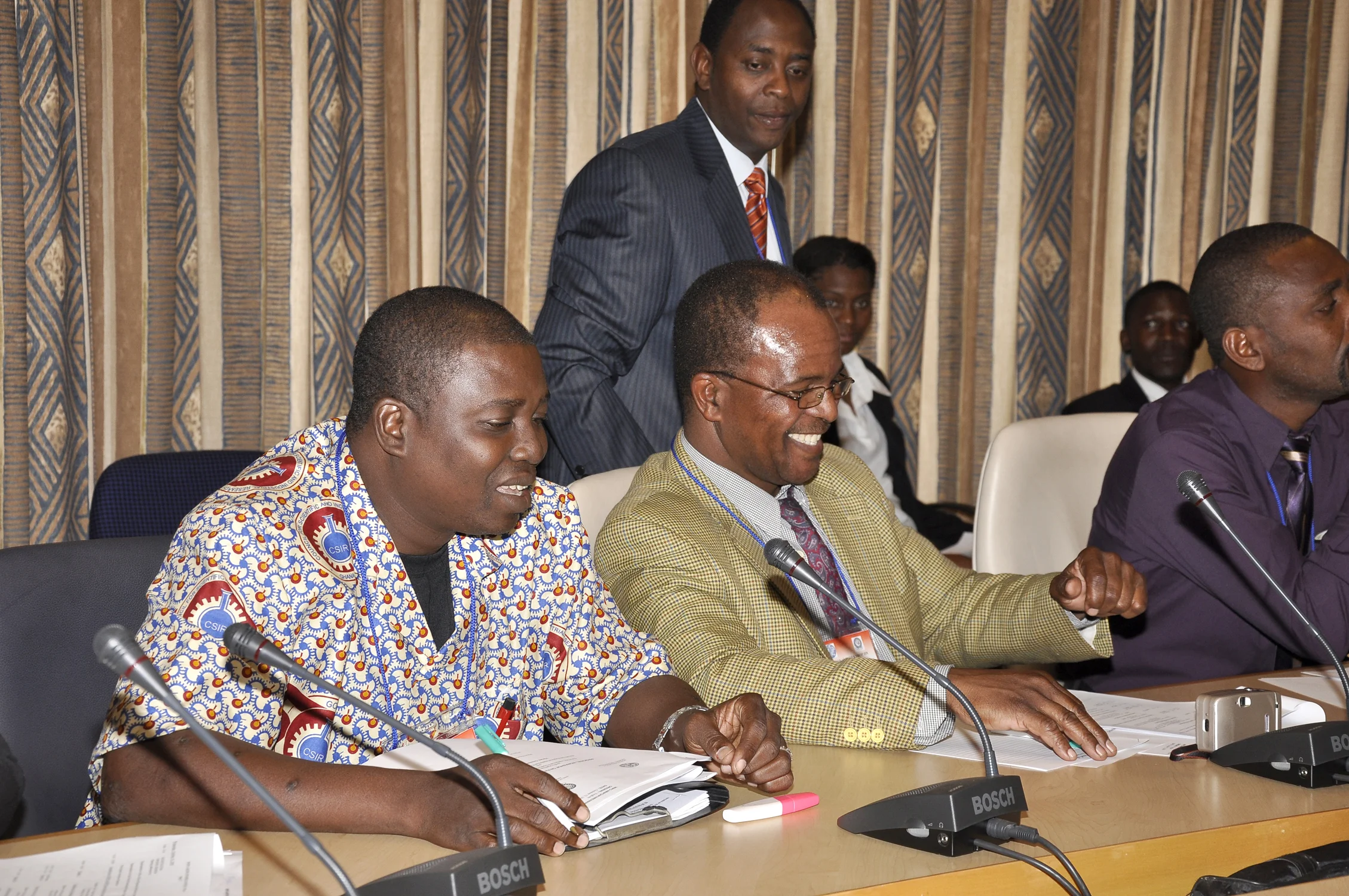  Gilbert from Ghana and Rodwell from Swaziland with ARIPO Examiner John from Kenya behind 