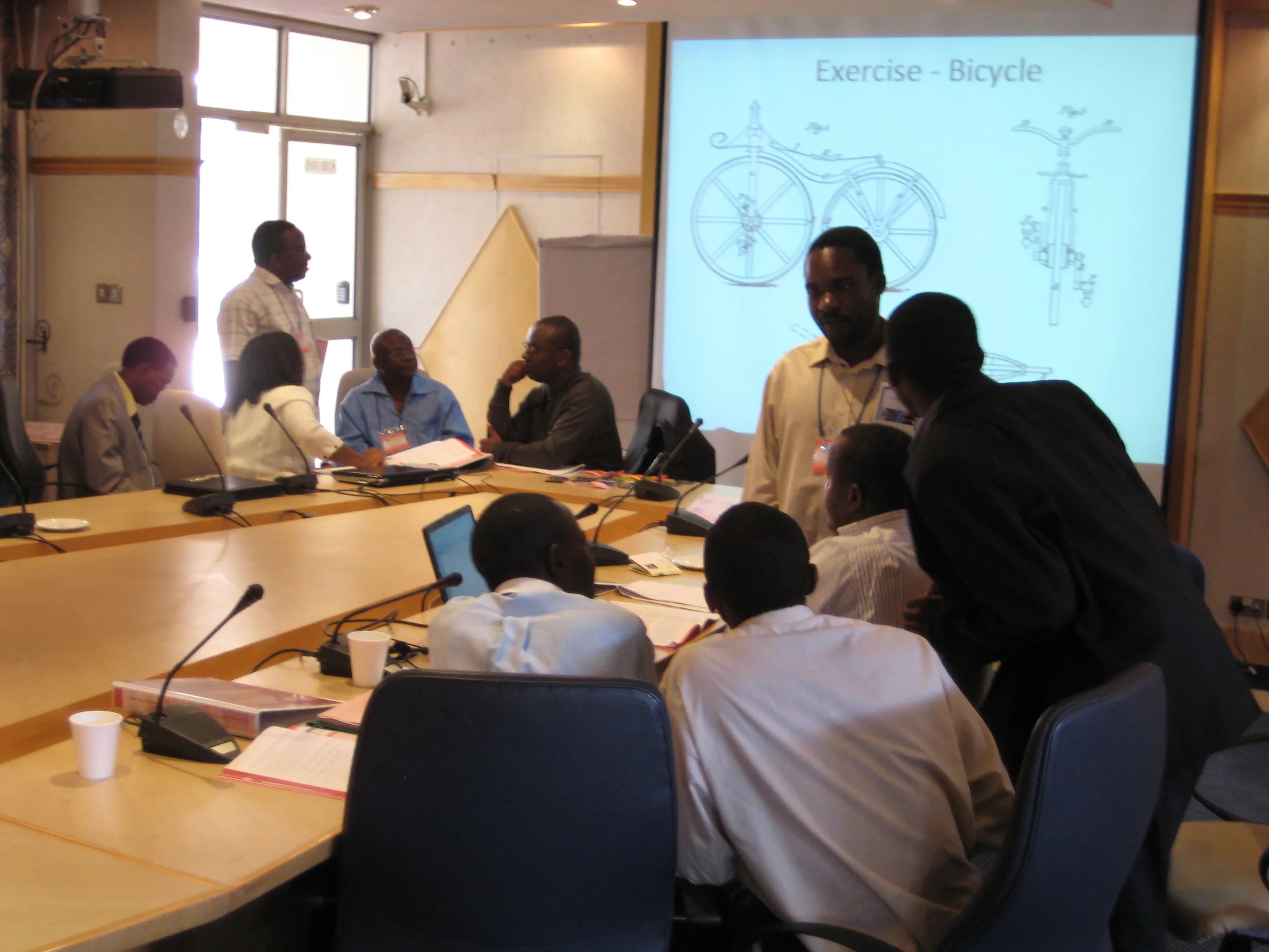  Here, the participants draft claims to a bicycle. 