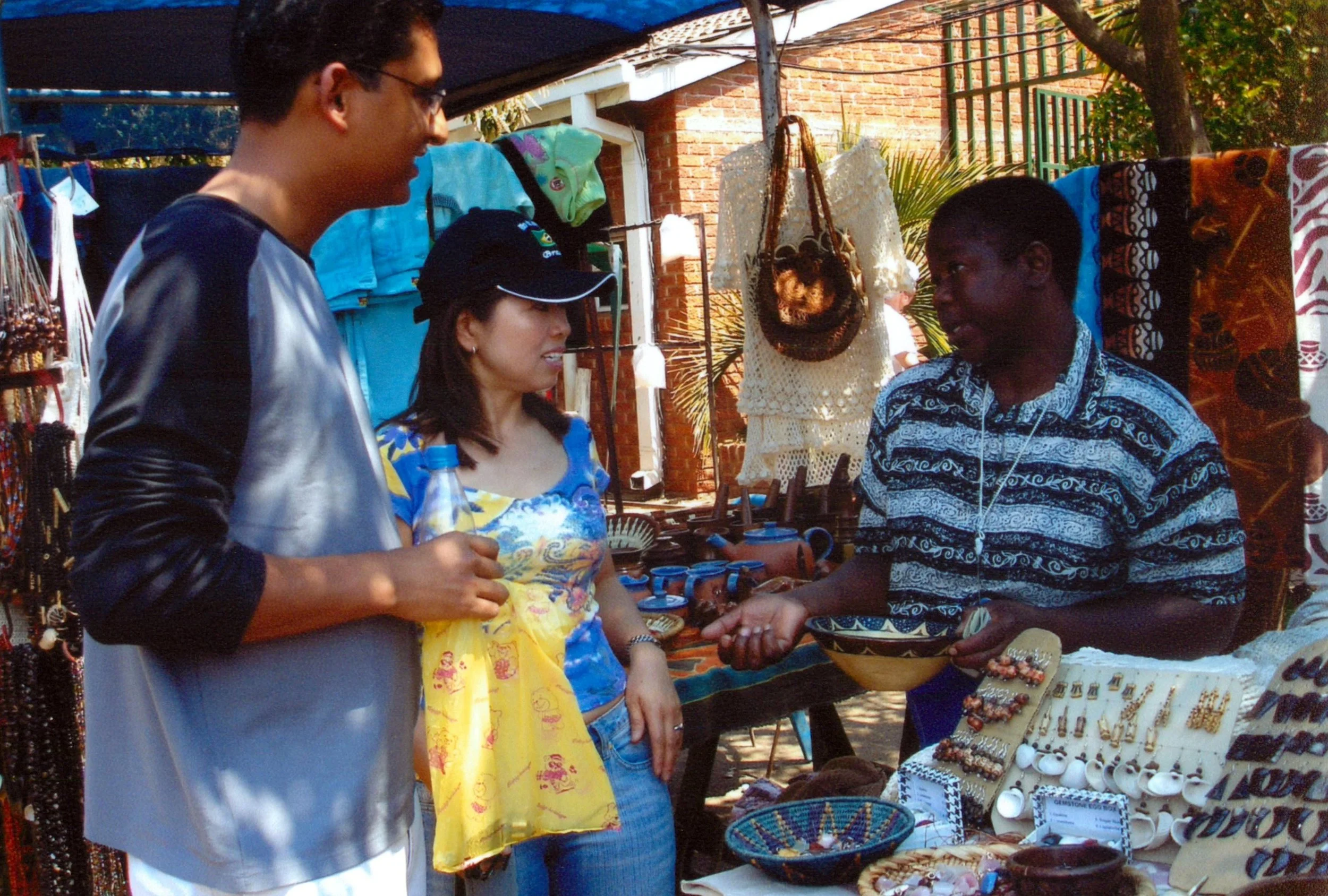  Naveen was quite skilled at negotiating with the vendors at the open air markets, this one in Borrowdale. 