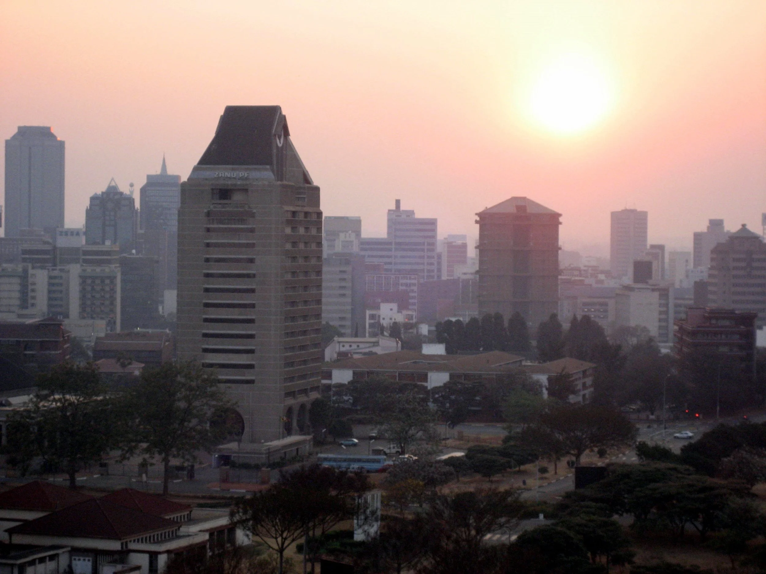  Morning sunrise over Harare. 