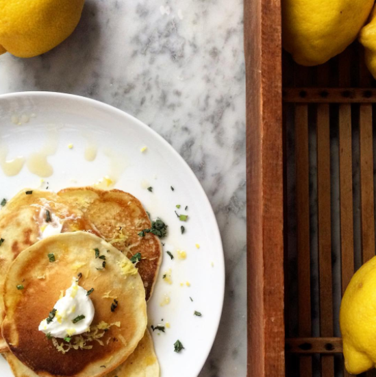 Lemon Mint <Br> Pancakes