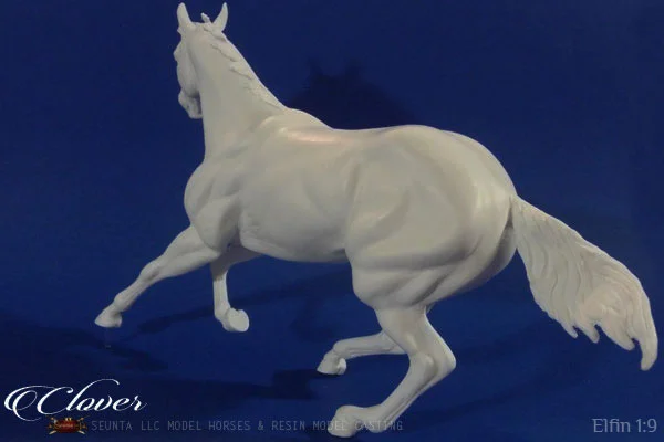 clover, artist resin model horse