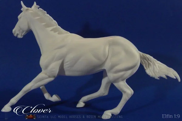 clover, artist resin model horse