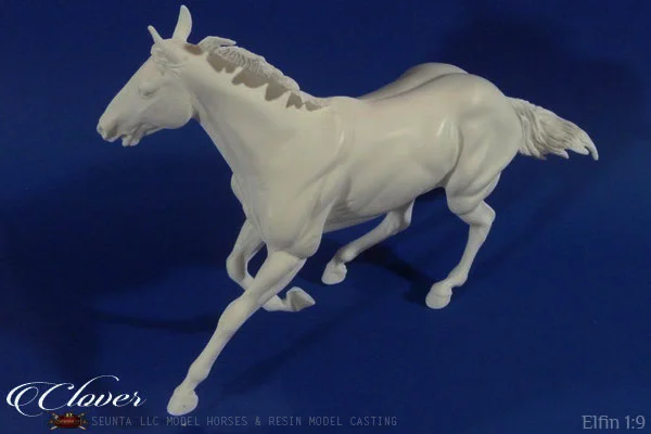 clover, artist resin model horse