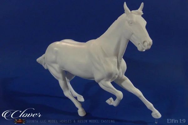 clover, artist resin model horse