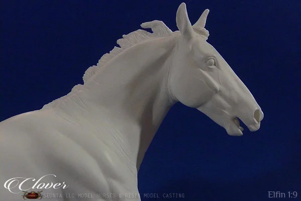 clover, artist resin model horse