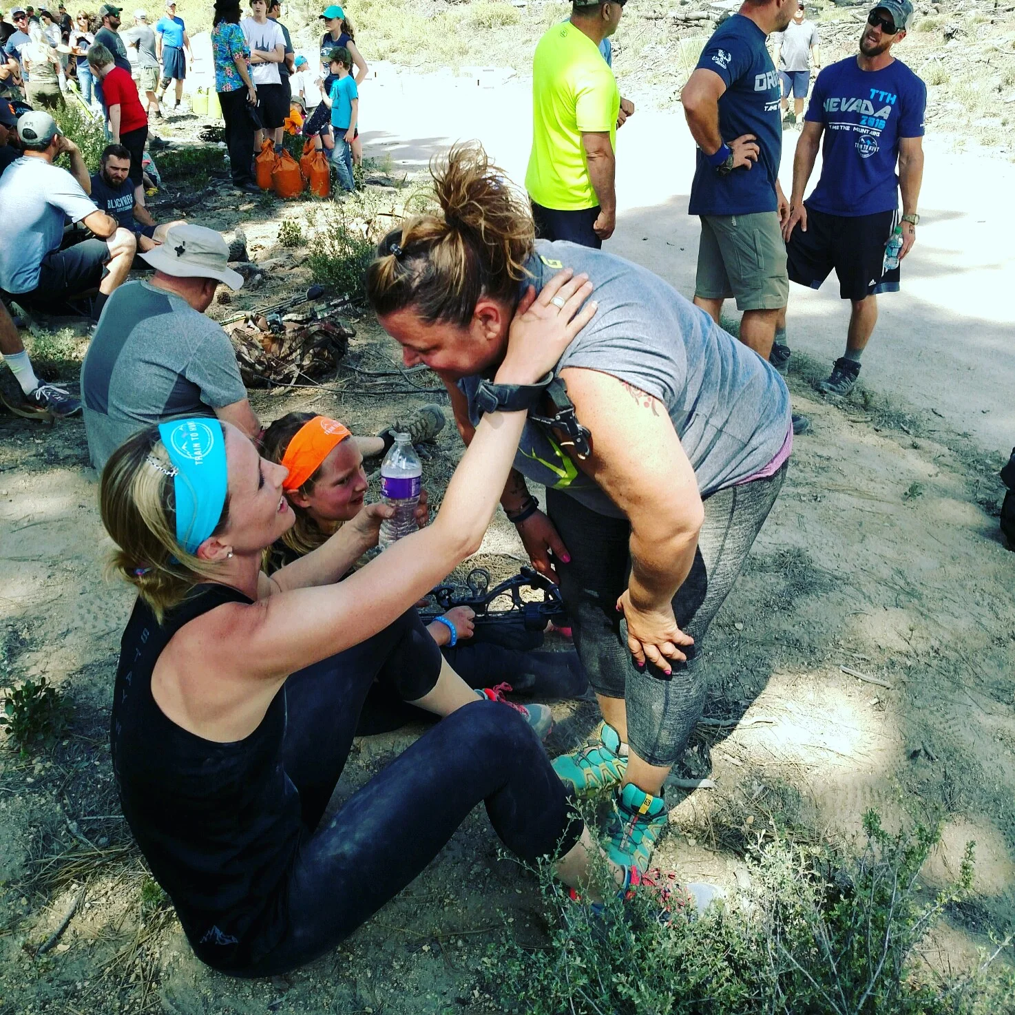 Hillary and Beth right after their first TTH Oregon races