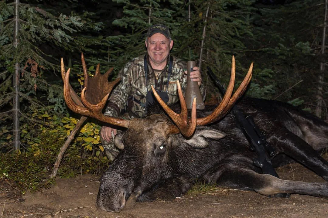Mr. Gabrio and his 1st WA moose. 