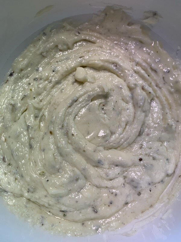 Goat cheese mixture combined