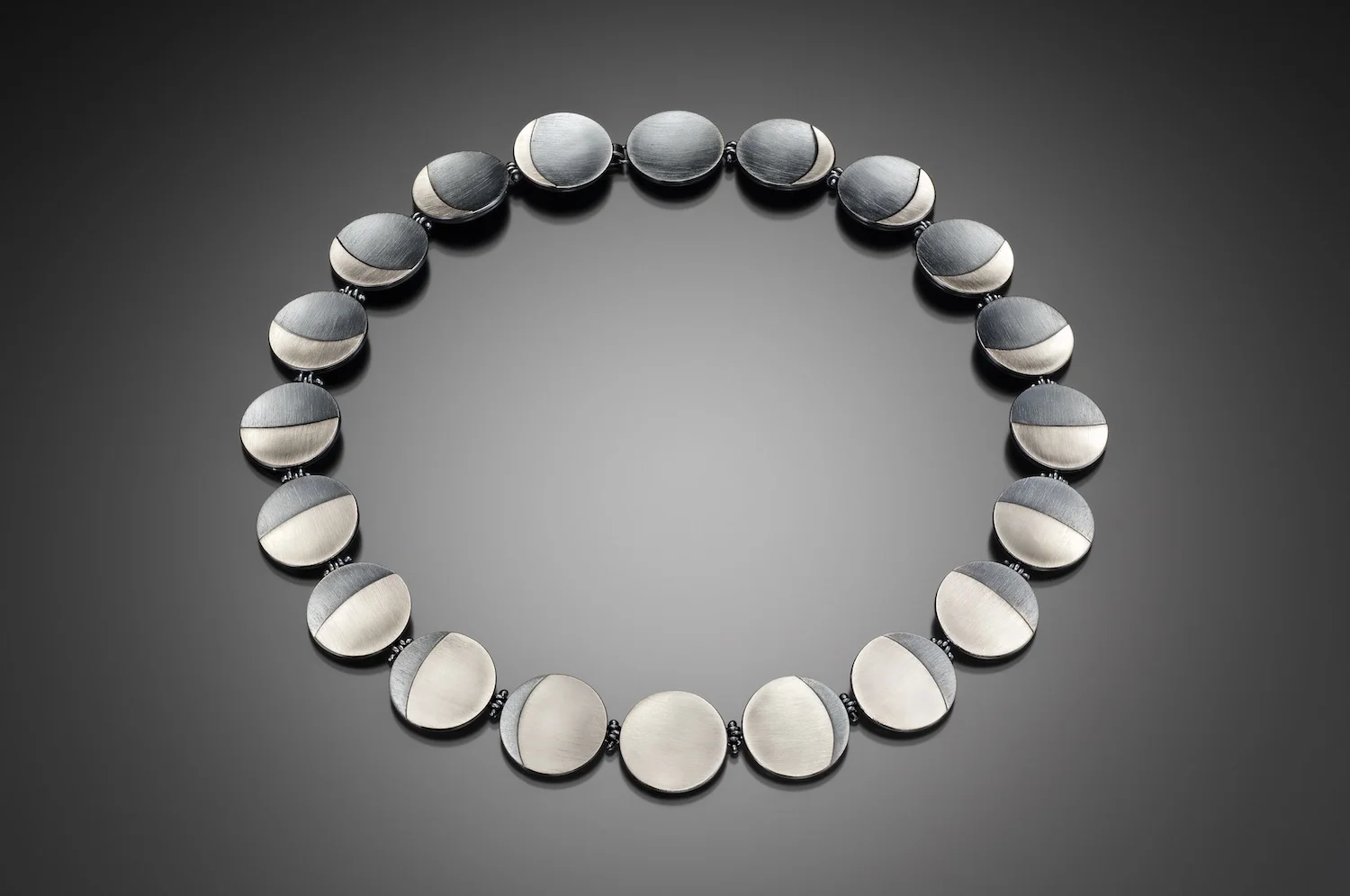 Palladium Phases of the Moon Necklace