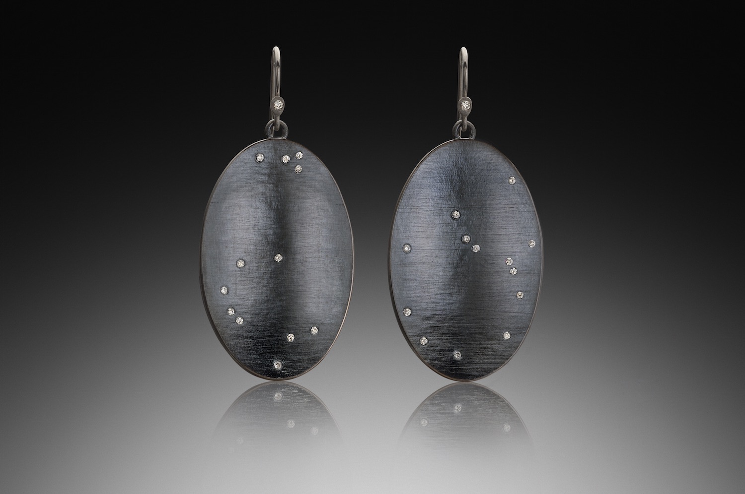 Oval Star Map Earrings