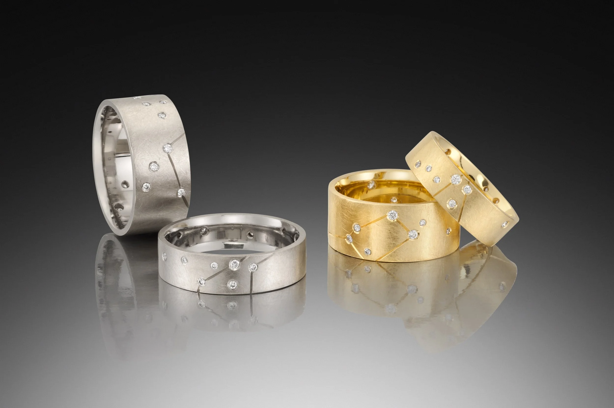 Star Map Rings in 18k and Platinum