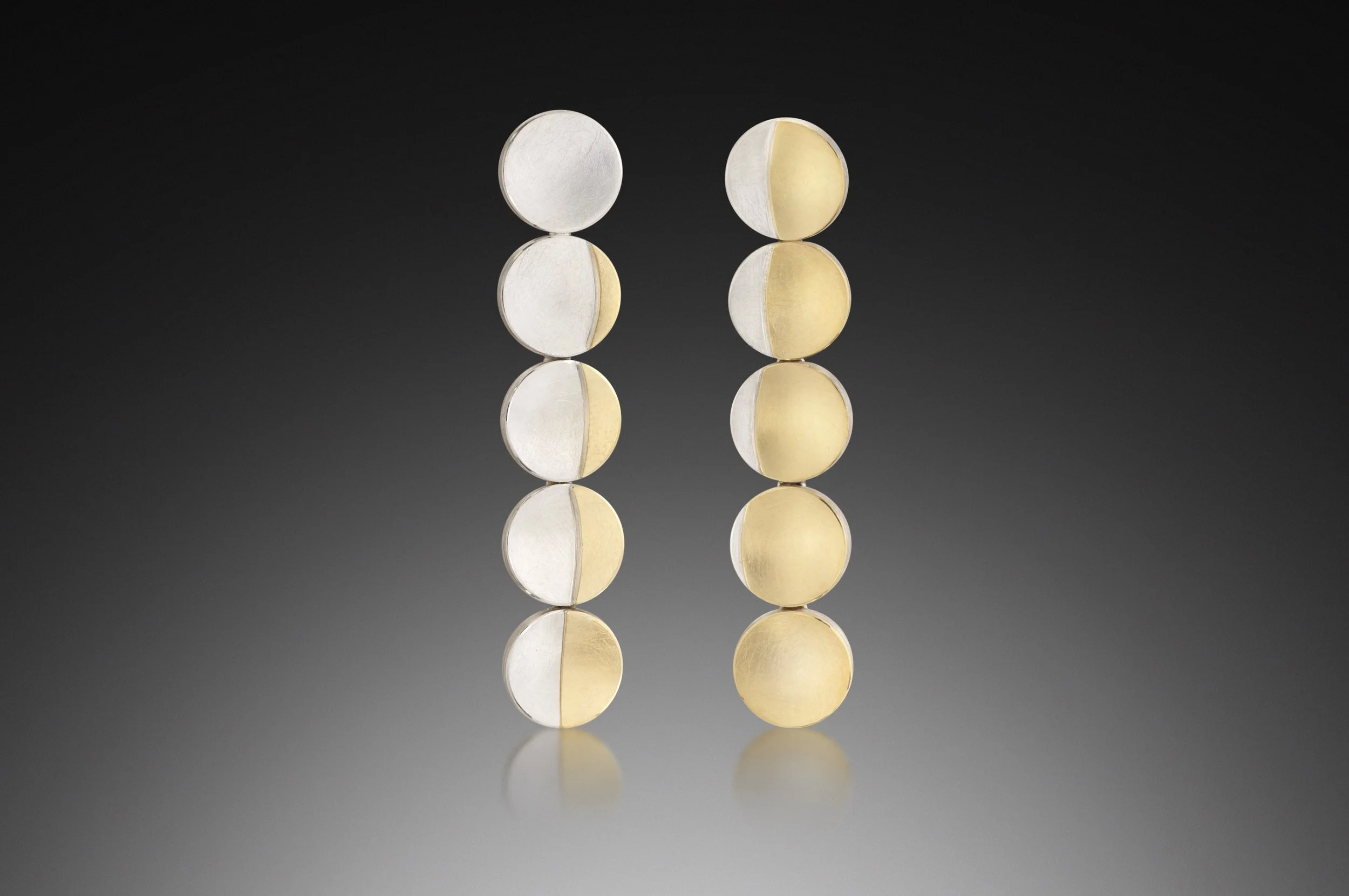 Hinged 10 Moon Phases Earrings