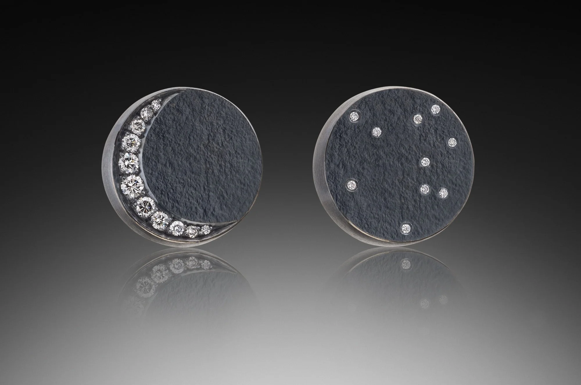 Crescent Moon and Stars Earrings