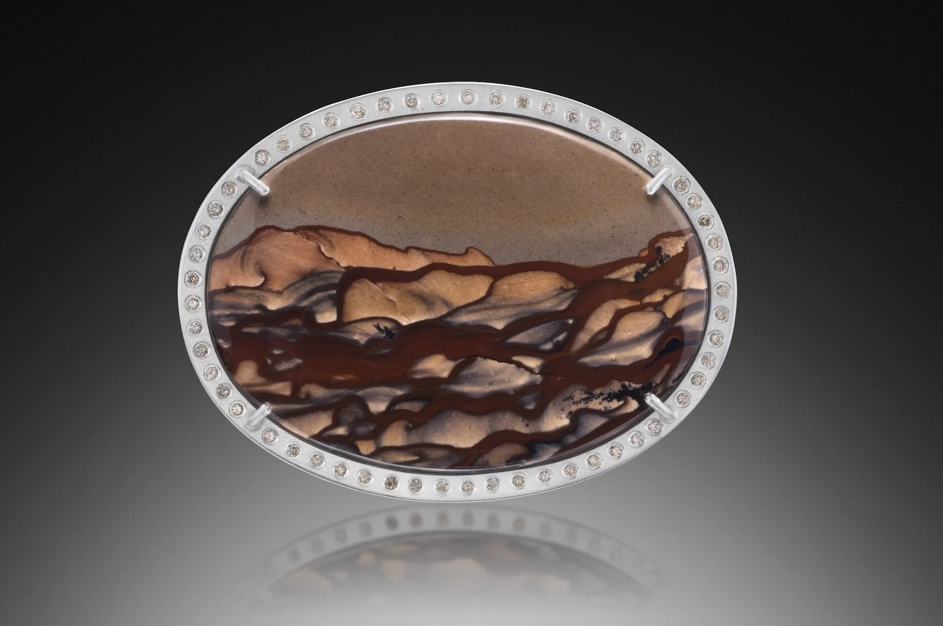 Deschutes Picture Jasper Brooch