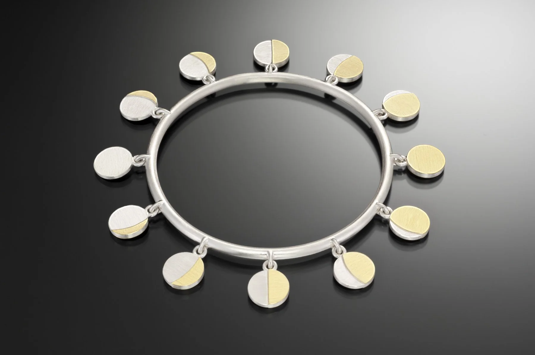 18k Dangling Moons Bracelet