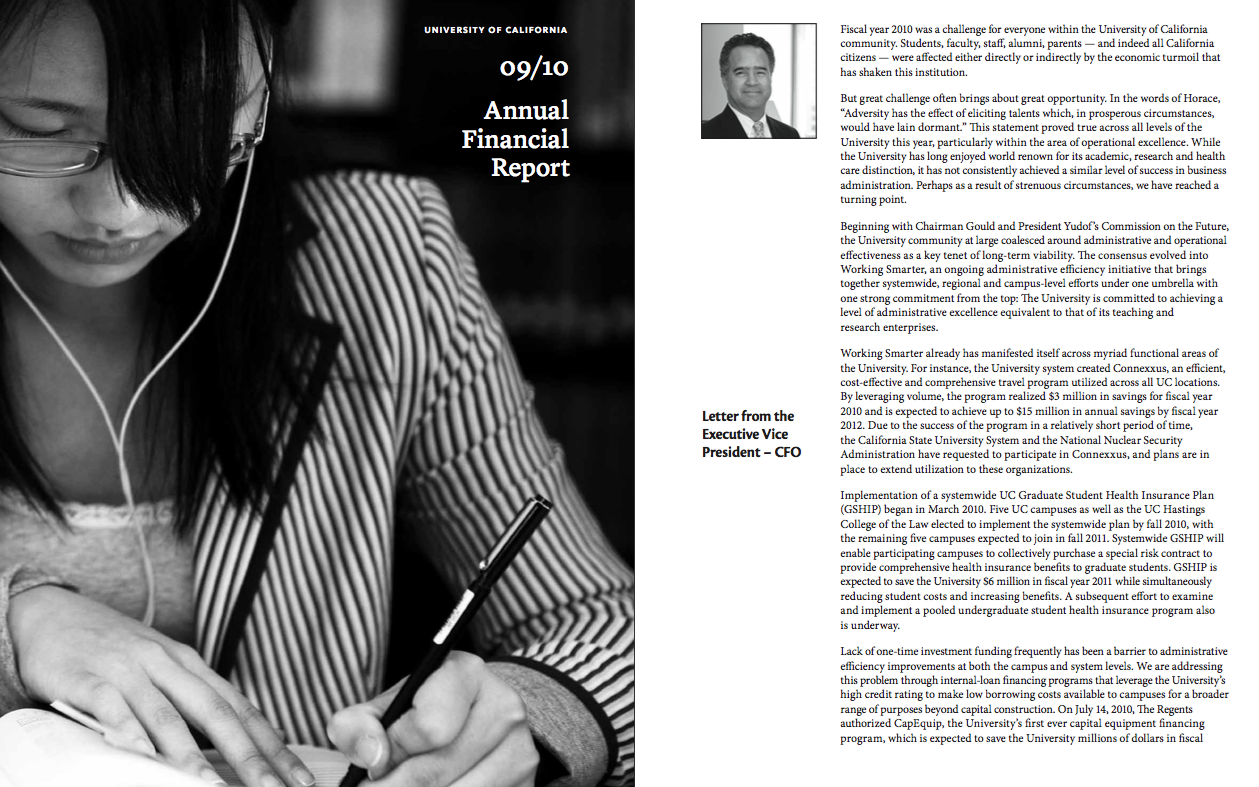 Letter from the CFO (2010).
