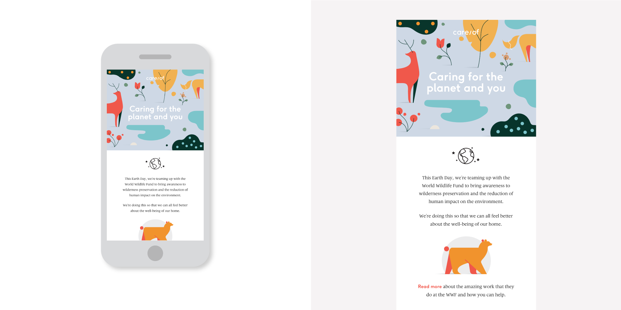 The first component I designed was an email to tease the month’s theme. It sets up the concept without revealing the entirety of the pattern that adorns the packaging that the subscriber would be receiving in a week’s time.