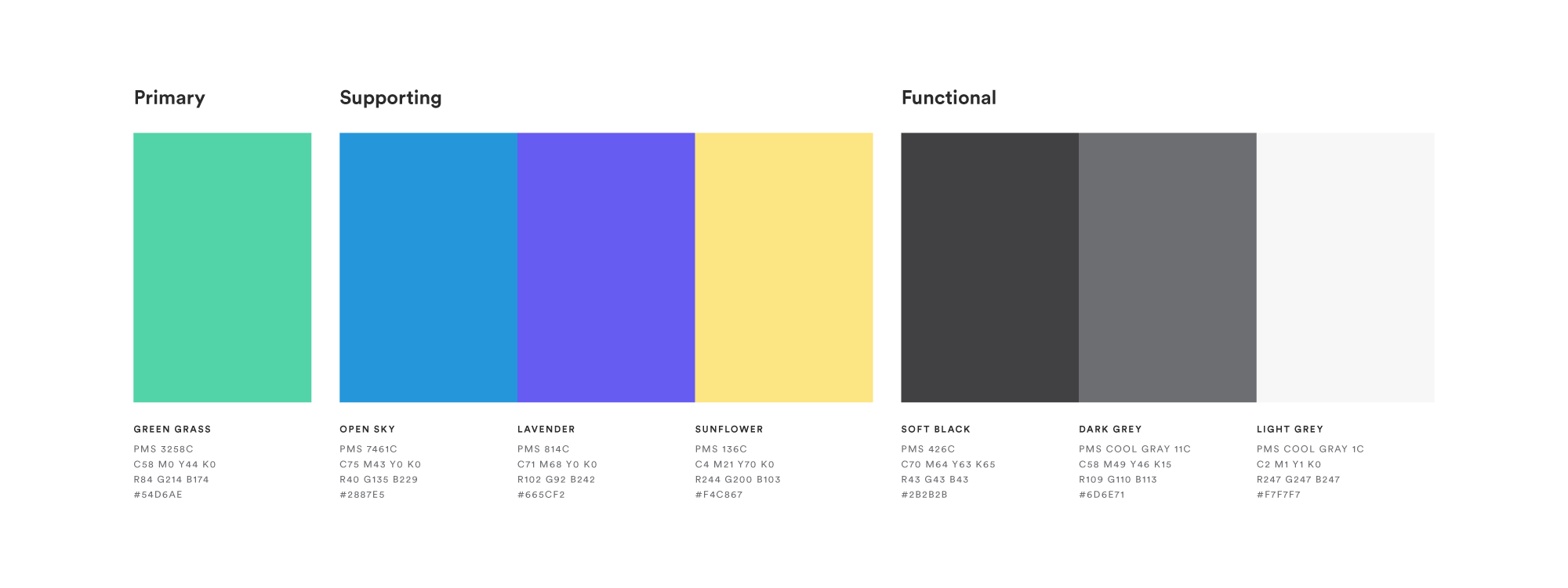 Colour was an essential component. In order to create a sense of energy, rich, vibrant colours were chosen. The main colour being a green that powers the brand as it’s a colour that is widely recognized as having calming qualities. Secondary colours provide accents to this main brand colour.