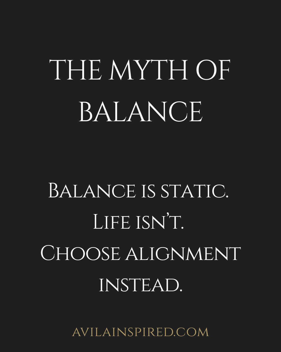 The Myth of Balance