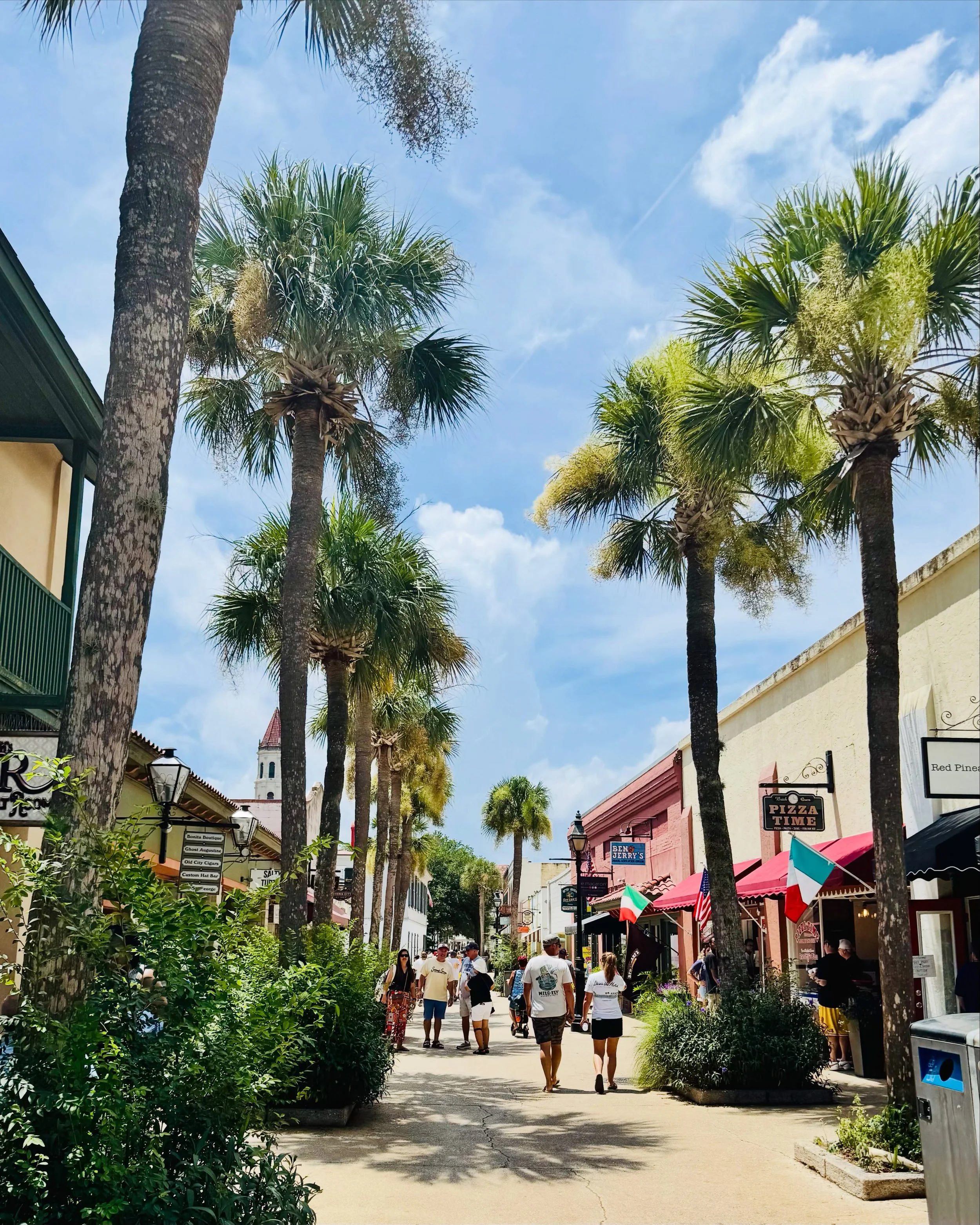 Florida in July after a nine hour delay from storms. It didn&rsquo;t disappoint,  managing St. Augustine, Fernandina Beach, retail therapy, family dinner, a trivia win, and what may have been a medically significant amount of seafood. 😂

It was a fe