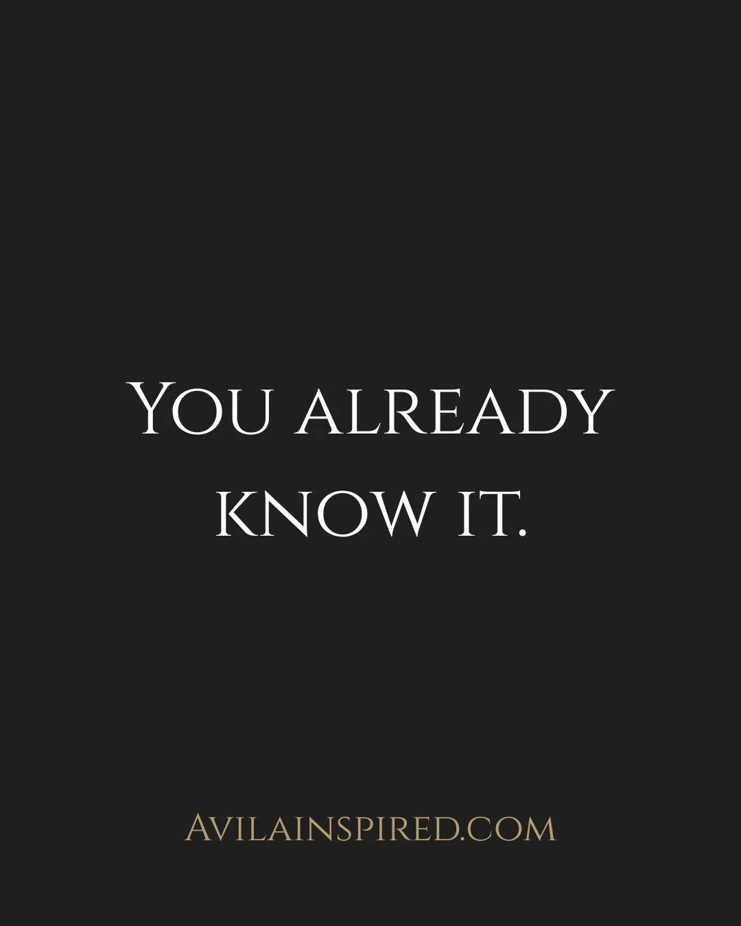 This fall is about paying attention to what I already know and moving on it sooner.

🤍 A V I L A