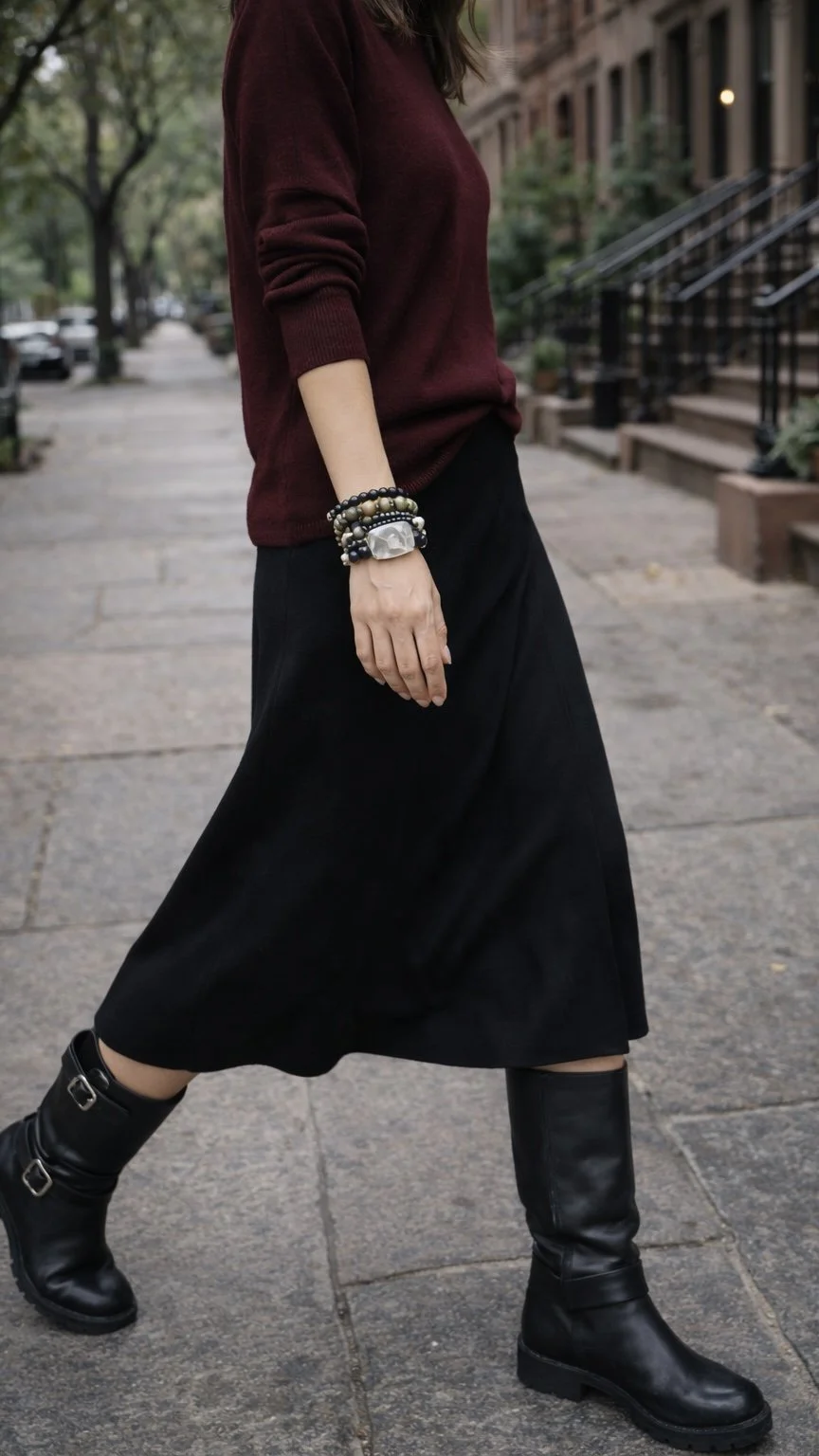 THE SHADOW WITHIN - Stillpoint Bracelet, Handmade in NYC (Black Onyx, Labradorite, Lava Stone, + Smokey Quartz)