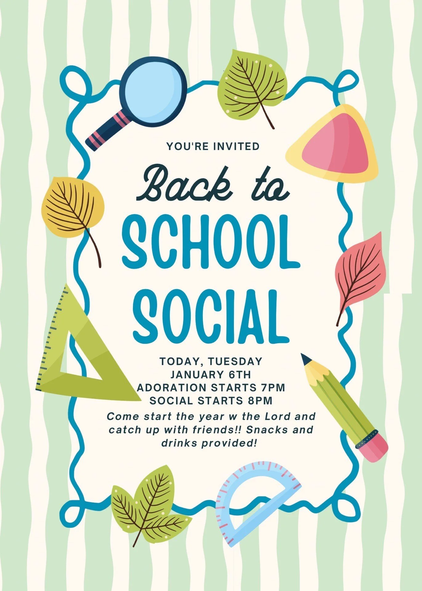 Back to School Dinner &amp; Adoration