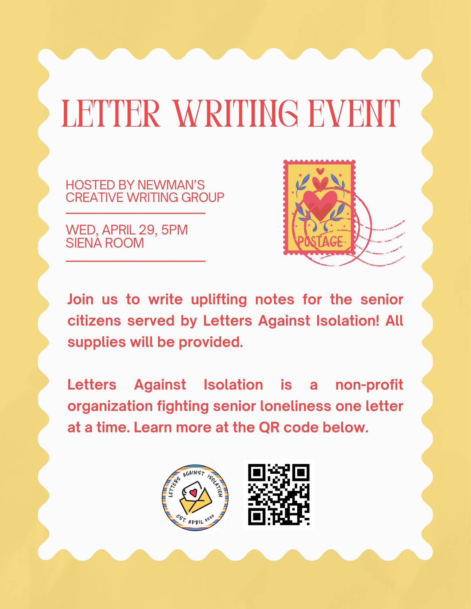 Charitable Works- Letter Writing for Senior Citizens